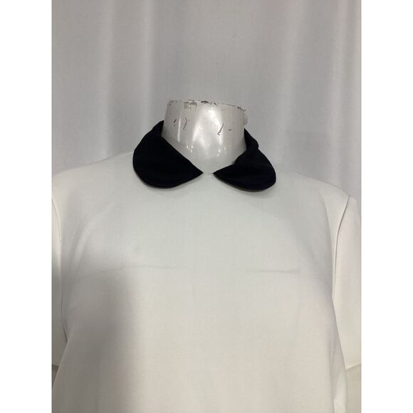 Pre Loved Red Valentino Vintage ALine Dress with Peter Pan Collar Women white